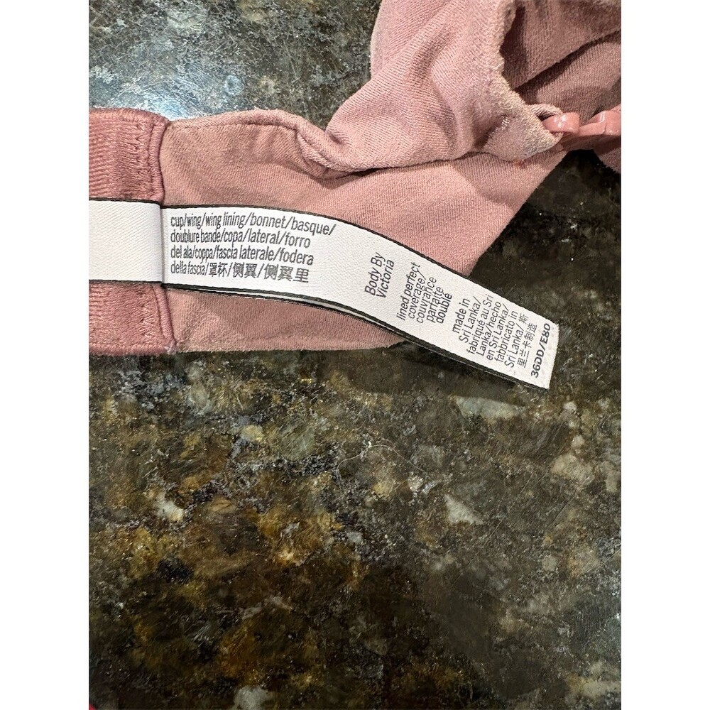 Victoria's Secret T-Shirt Bra Womens 36DD Maroon Underwire Lightly Lined - Picture 10 of 12